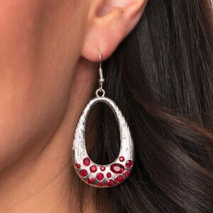 Paparazzi Jewelry Accessories - Better LUXE Next Time - Red Earrings - Vintage